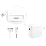 For Apple iPhone 2G / 3G / 3G-S / iPod Touch II 2nd Generation 8G 16G 32G Docking Station + Wall Home AC Charger + USB Transfer and Charging Data Cable