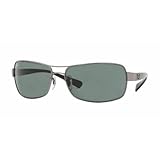 Ray Ban Sunglasses RB3379 004/58 Gunmetal/Crystal Green Polarized 64mm