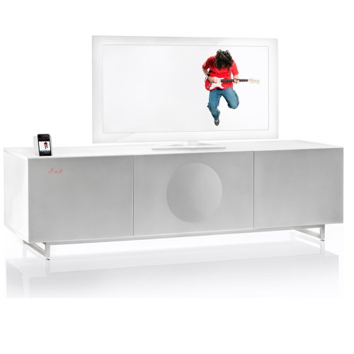 GenevaSound Home Theatre All-In-One Combined Audio and Furniture (White)