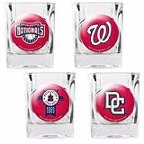 MLB Washington Nationals Four Piece Square Shot Glass Set (Individual Logos)