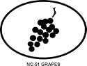 Grapes Oval Bumper Sticker