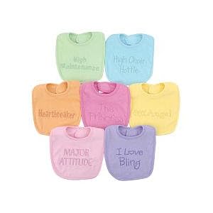 Koala Baby 7-pack Girls Attitude Bib Set