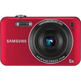 Samsung SL605 12.2 MP Digital Camera with 5X Optical Zoom and 2.7-Inch LCD Screen (Red) by 