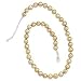 Gold Cultured Freshwater Pearl Knotted Necklace Adjustable