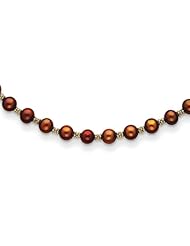 14K Brown Freshwater Cultured Pearl & Bead Necklace
