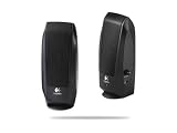 Logitech S-120 Speaker Set Enclosure Color Black Audio Amplifier Integrated