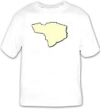 T-shirt with Africa, map, outline, area, geograpy, region, Guinea, land