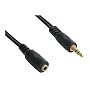 3.5mm Male Jack Plug to Female Socket M-F Lead Gold 10m