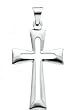 Platinum Cross Pendant - 27.50x18.00mm