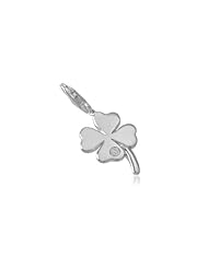 VINANI brand Germany 925 Sterling Silver Charm Pendant Clover Leaf Zirconia Cloverleaf HKZ