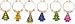 Set of 6 Colorful Trees Wine Glass Markers 34 955
