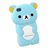Apple iPhone 4S Rilakkuma: 3-D Case in Blue Snap-On Protector Case by San-X