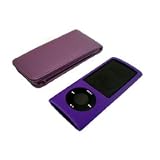 New 5th Generation Nano Purple Flip Case & Purple Silicone Cover For the New Apple iPod 5G Nano with Camera (Sep 2009) 8GB & 16GB
