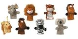 Jeu de 8 marionnettes doigt animaux sauvages.
