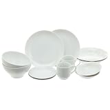 エムズスタイル 【Amazon.co.jp限定】 ホワイトライン洋食器セット(2人用) MS-50107