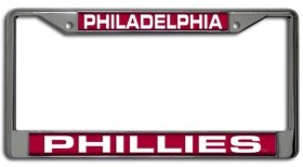 Philadelphia Phillies Laser Cut Chrome License Plate Frame