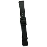 Genuine TIMEX Mens Black Rubber Strap, 15mm wide end-piece, width 16mm, length 7 -1/4
