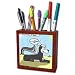 Londons Times Famous People Places Books Cartoons - The Great Egyptian Stinks - Skunk Sphinx - Tile Pen Holders-5 inch tile pen holder