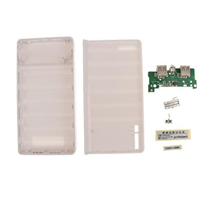White-20000mah Power Bank Case Kit 6x18650 Battery Charger PCBA DIY