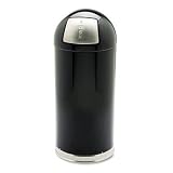 RUBBERMAID / RUB962600BLA / Marshal Dome Top Container, Round, Steel, 15gal, Black / Sold as 1 EA