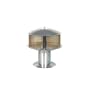 Metalpro - 111844 - Premium Outdoor Fire Pit Fireplace with Brass Curtain - Stainless Steel - 35 in.