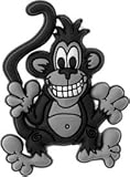 JIBBITZ MONKEY SHOE CHARM - O/S - ASSORTED