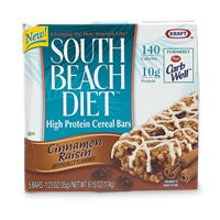 South Beach Diet High Protein Cereal Bars, Cinnamon Raisin 5 ea