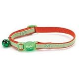 (Price 1)Ultra Suede Safety Cat Collar Adj 8 - 12 Green orange by Top Dawg Pet Supplies
