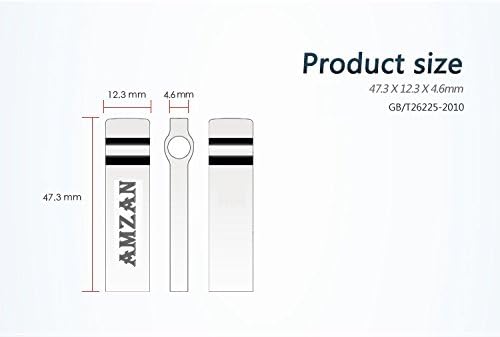 Amzan 128GB Heat Waterproof Metal USB 2.0 Flash Memory Drive with Key Chain