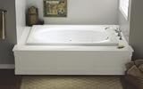 Sterling 66050101-47 Almond 6605 6605 Series 5 Foot Three Wall Alcove Jetted Tub with Reversible Drain 66050101