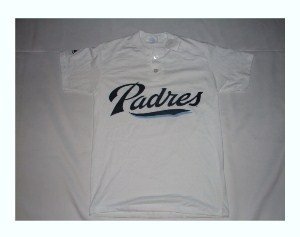 San Diego Padres White Youth Jersey T-Shirt (L)