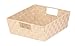 Honey-Can-Do STO-02984 Woven Tray Shelf Tote with Handles, Crème
