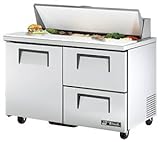 True 12 Cu Ft Sandwich / Salad Prep Table W/ 2 Drawers And 1 Door - TSSU-48-12D-2