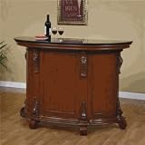 Powell Bourbon Street Traditional Bar with Black Granite Top