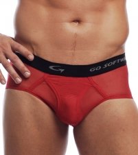 Go Softwear Satin Mesh Brief 3321 M/Red