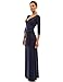 PattyBoutik Women's 3/4 Sleeve Faux Wrap Maxi Dress