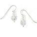 Silver Tone Clear Crystal Trio Drop Earrings