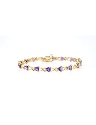 10K Yellow Gold Amethyst Bracelet