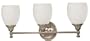Nuvo Lighting 60/2483 Milano 3-Light Vanity with Alabaster Swirl Glass, Brushed Nickel