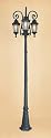 Russet Three Light Lantern With Pole