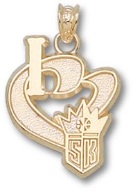 Sacramento Kings "I Heart Logo" 3/4" 10K Charm/Pendant