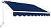 GudCraft Retractable 13' X 8' Patio Awning 13ft x 8ft (4m x 2.5m) Solid Blue Color