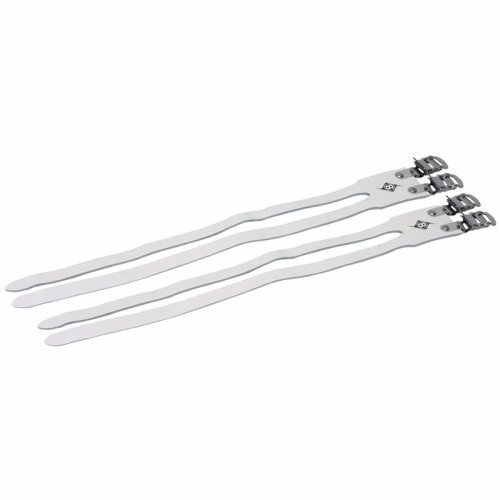 Origin8 Leather Double Toe Straps - White On Sale