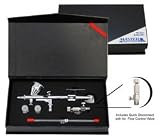 Master Airbrush G444-SET High Precision Detail Control Dual-Action Gravity Feed Airbrush Professional Set with a Free 6 Inch Air Hose