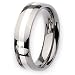 Sterling Silver Inlaid Polished Titanium Ring (6.0 mm) - Sizes 6-13