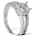.50CT 14K White Gold Split Shank Round Brilliant Cut Real Diamond Semi Mount Engagement Ring Size 6.5 Resizable (G/H/I)