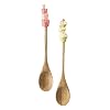 Grasslands Road Just Desserts Cupcake and Cake Wood Mixing Spoons, Set of 2