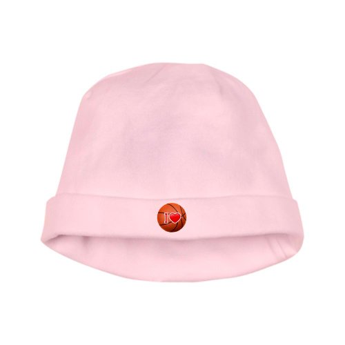 Artsmith, Inc. Baby Hat I Love Basketball - Petal Pink