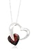 10k White Gold Heart Garnet Pendant, 18