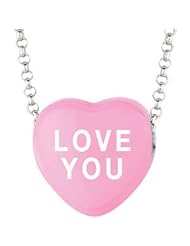 Sweethearts Enamel "Love You" Heart on 16" Necklace Pendant with Gift Box